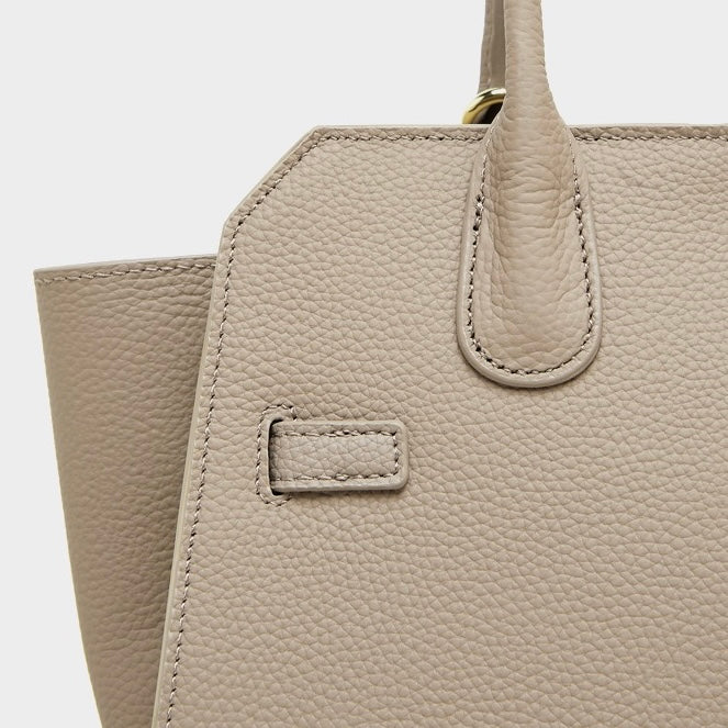 Sophisticated Gold-Hardware Leather Tote Bag
