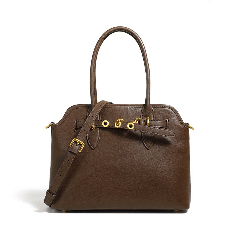Vintage Grain Leather Tote Bag - Timeless Elegance Redefined