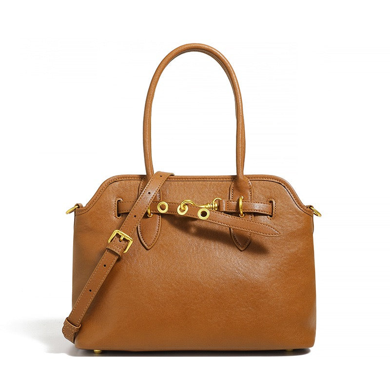 Vintage Grain Leather Tote Bag - Timeless Elegance Redefined