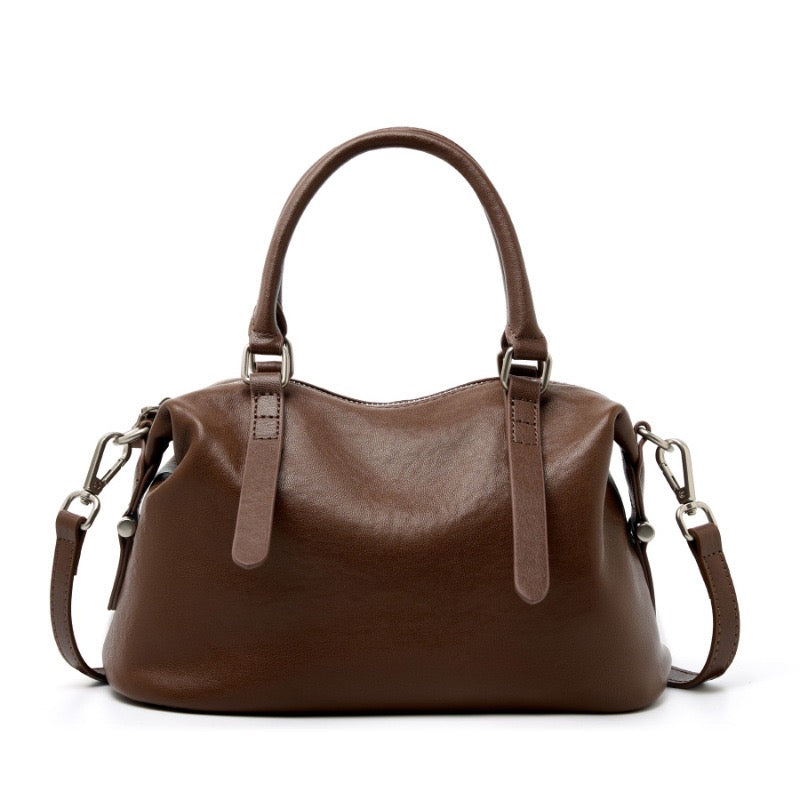 Vintage Top Grain Leather Crossbody Handbag