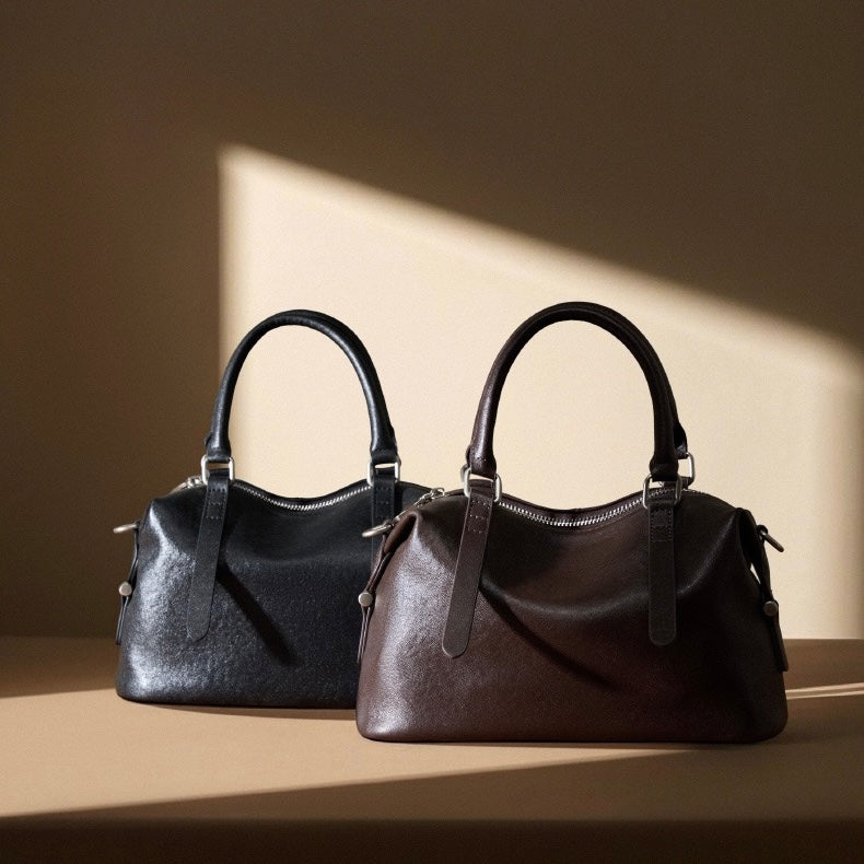 Vintage Top Grain Leather Crossbody Handbag