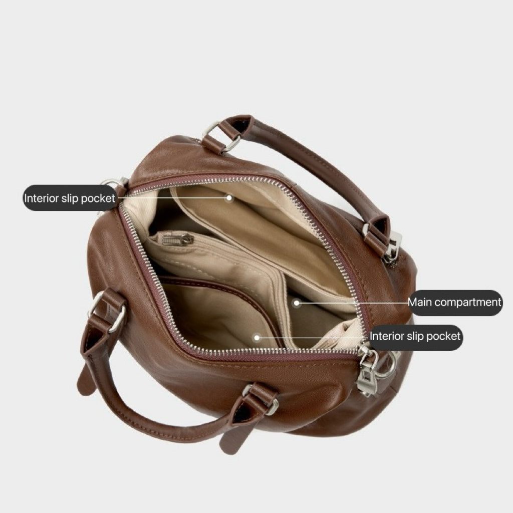 Vintage Top Grain Leather Crossbody Handbag