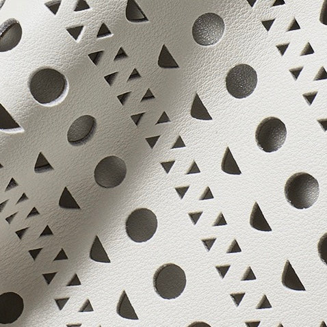 Elegant Genuine Leather Perforated Tote Bag with Detachable Pouch