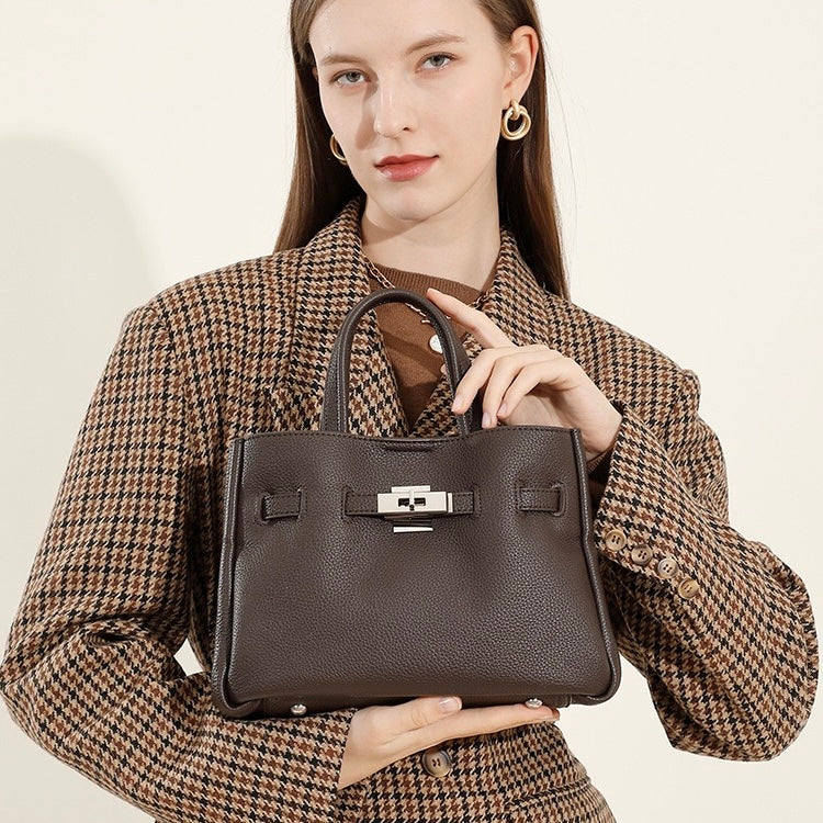 Elegant Pebble Genuine Leather Crossbody Bag for Women