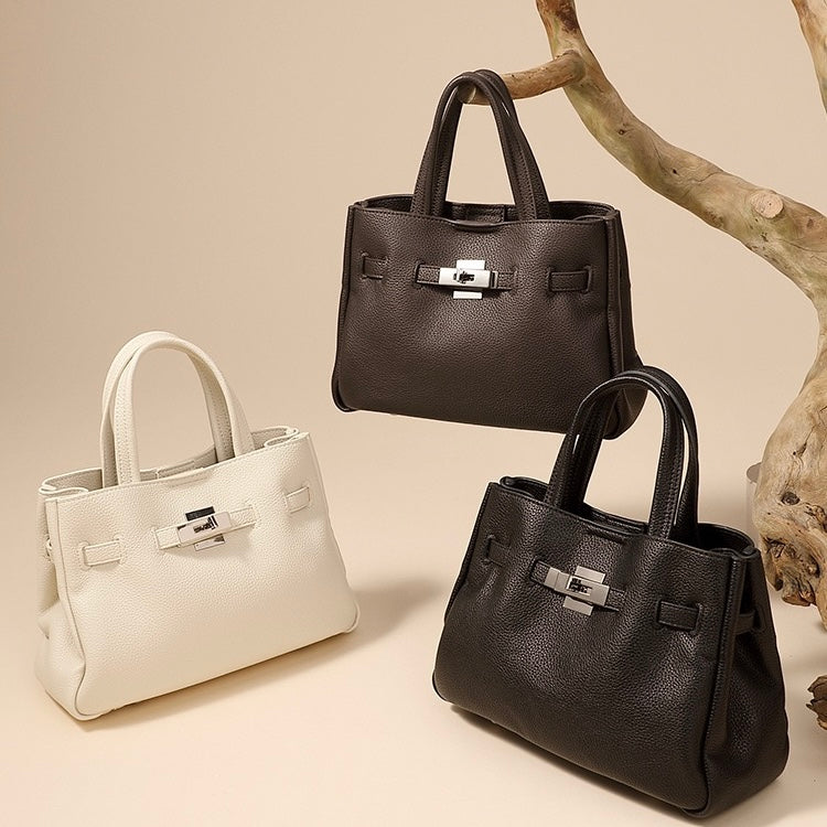 Elegant Pebble Genuine Leather Crossbody Bag for Women