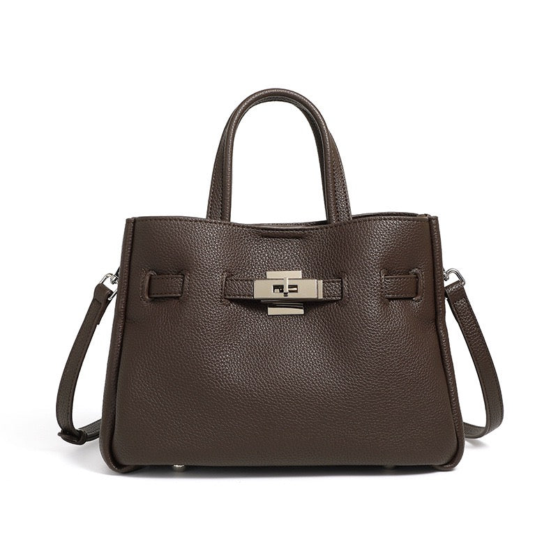 Elegant Pebble Genuine Leather Crossbody Bag for Women