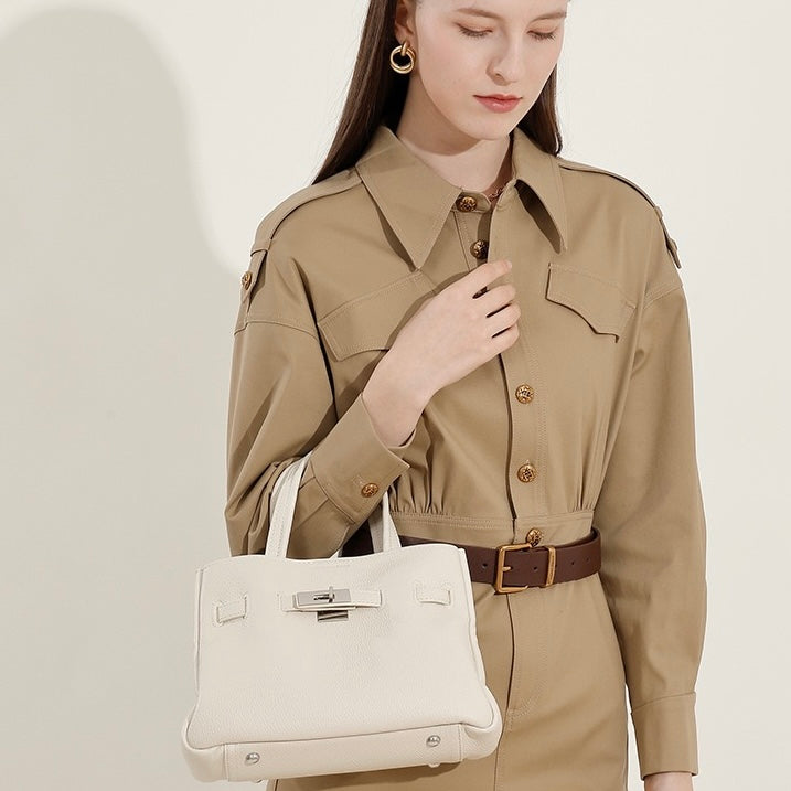 Elegant Pebble Genuine Leather Crossbody Bag for Women