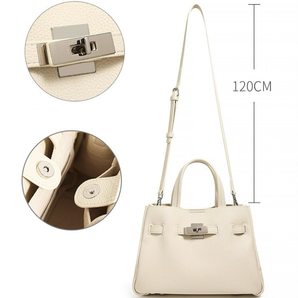 Elegant Pebble Genuine Leather Crossbody Bag for Women