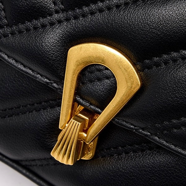 2025 Summer Luxe Genuine Leather Mini Chain Shoulder Bag