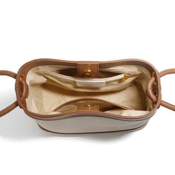 Women's Premium Leather Luxury Crossbody Bucket Bag