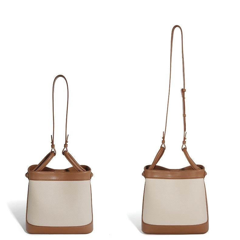 Women's Premium Leather Luxury Crossbody Bucket Bag