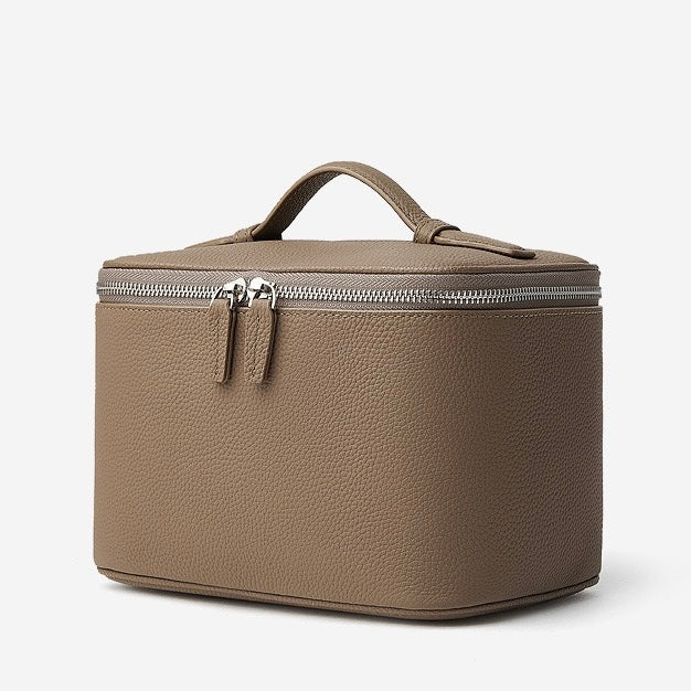 Genuine Leather Luxury Multi-Compartment Cosmetic Bag