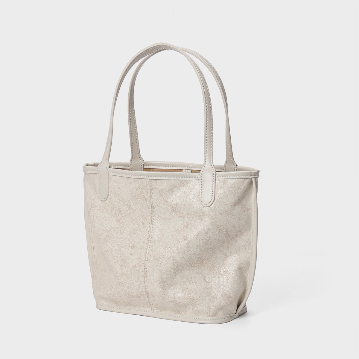 Vintage Elegance Genuine Leather Tote with Pouch