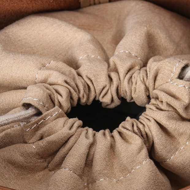 Vintage Elegance Genuine Leather Tote with Pouch