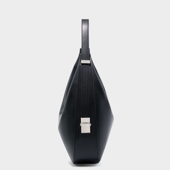 Elegant Minimalist Genuine Leather Crescent Shoulder Handbag