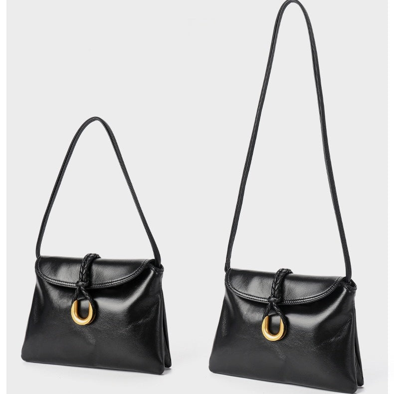 Elegant Braided Leather Crossbody Bag