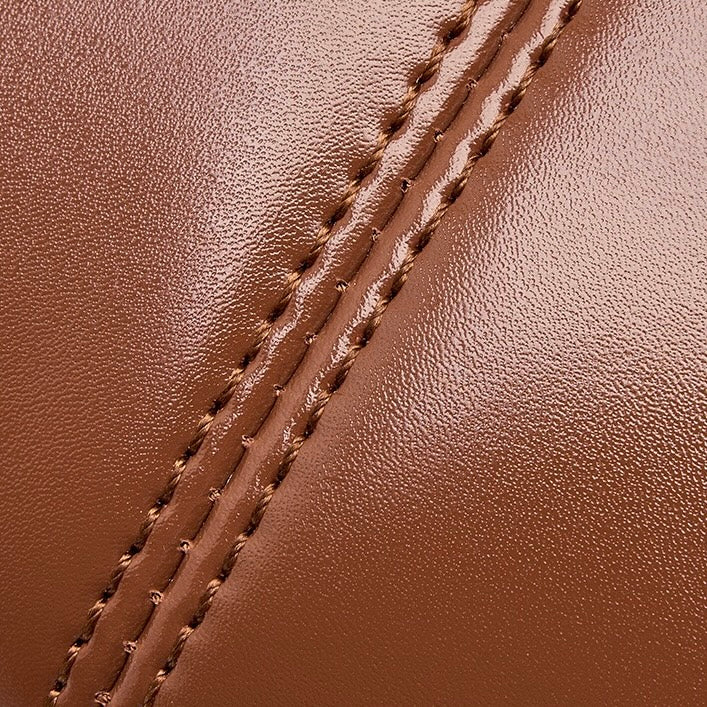 Exquisite Genuine Leather Horseshoe Buckle Handbag