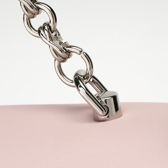 Chic Cowhide Mini Square Handbag with Elegant Lock Closure