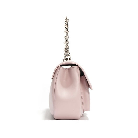 Chic Cowhide Mini Square Handbag with Elegant Lock Closure