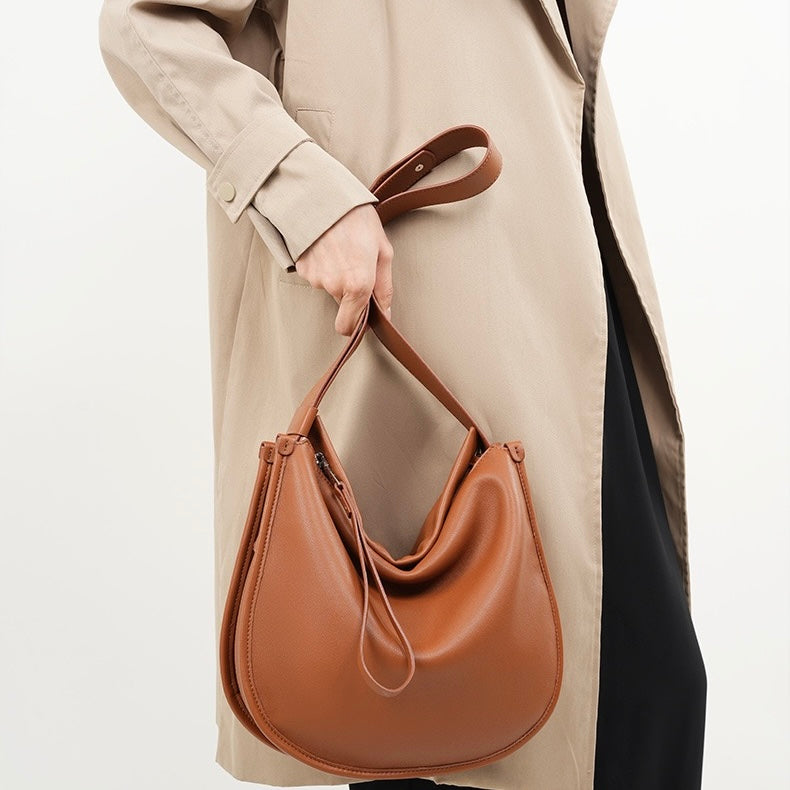 Lazy Chic Premium Leather Tote Bag with Ample Storage