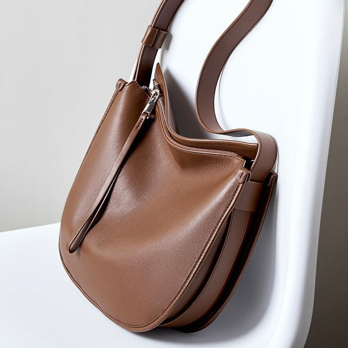 Lazy Chic Premium Leather Tote Bag with Ample Storage