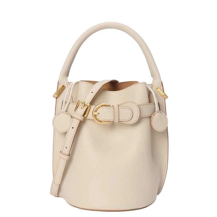 Exquisite Mini Bucket Crossbody Handbag in Genuine Leather