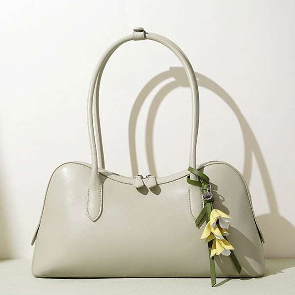 Elegant Versatile Large Capacity Cowhide Shoulder Bag