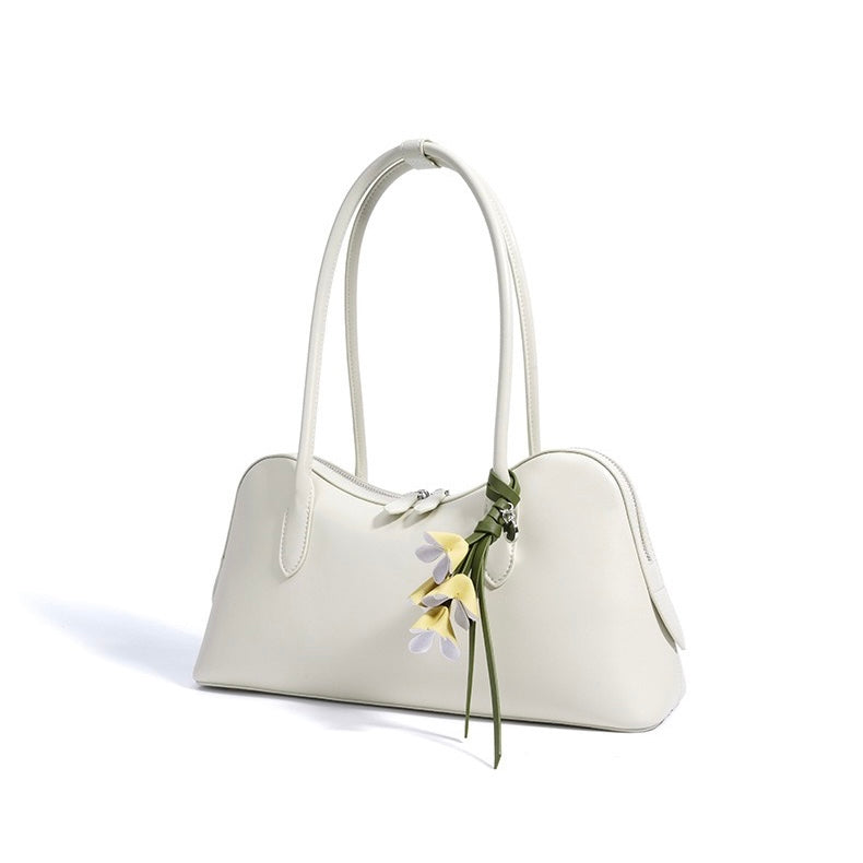 Elegant Versatile Large Capacity Cowhide Shoulder Bag