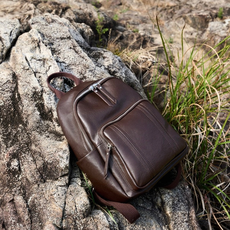 Chic Genuine Leather Multifunctional Backpack for Modern Women