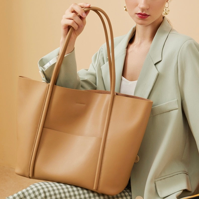 Genuine Leather Summer Tote Bag for Elegant Sophistication