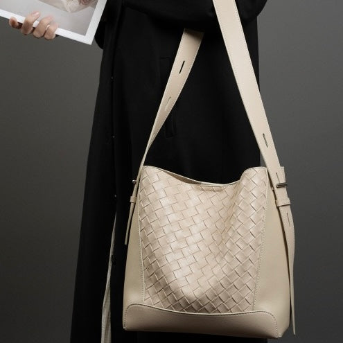 Exquisite Handwoven Cowhide Crossbody and Shoulder Bag