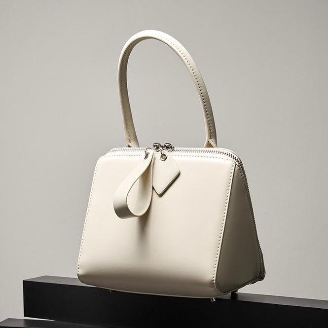 Chic French Inspired Genuine Leather Crossbody Bag