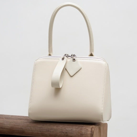 Chic French Inspired Genuine Leather Crossbody Bag