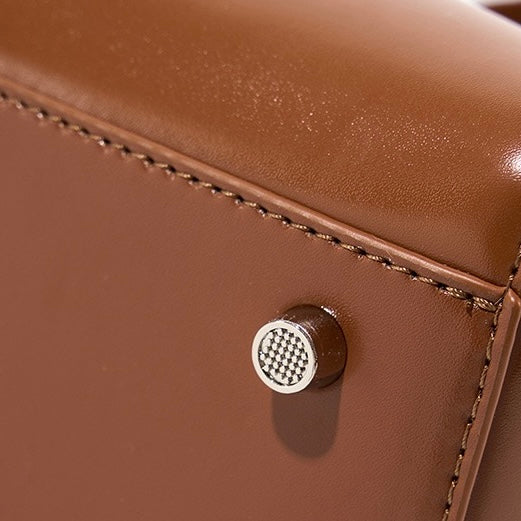 Chic French Inspired Genuine Leather Crossbody Bag