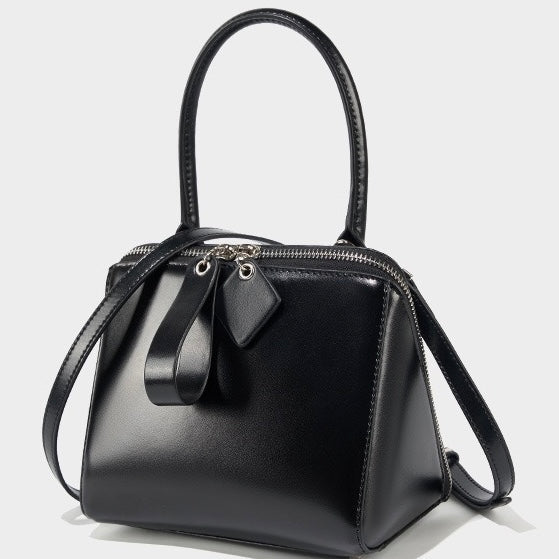 Chic French Inspired Genuine Leather Crossbody Bag