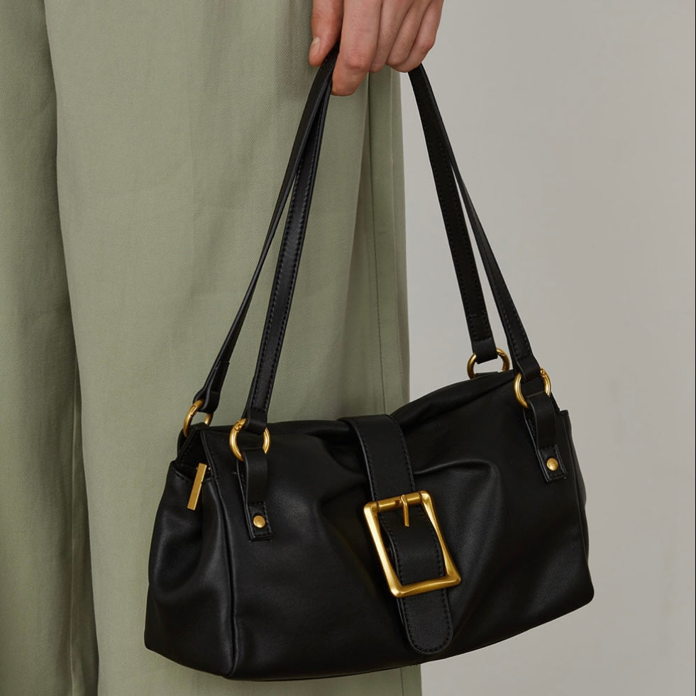 Genuine Leather Baguette Bag – Spring 2025 Collection for Timeless Elegance