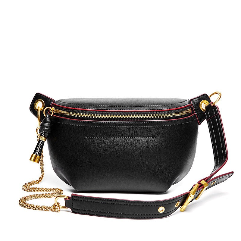 Elegant Women's Genuine Leather Crossbody Fanny Pack
