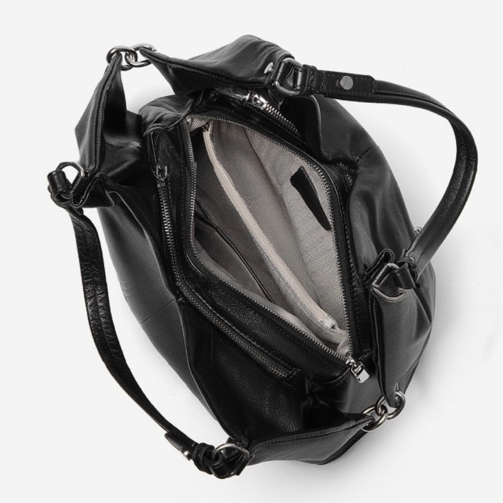 Luxury Ruched Leather Large Tote Hobo Bag