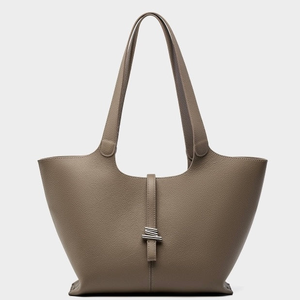 2025 Luxe Genuine Leather Commuter Tote Bag