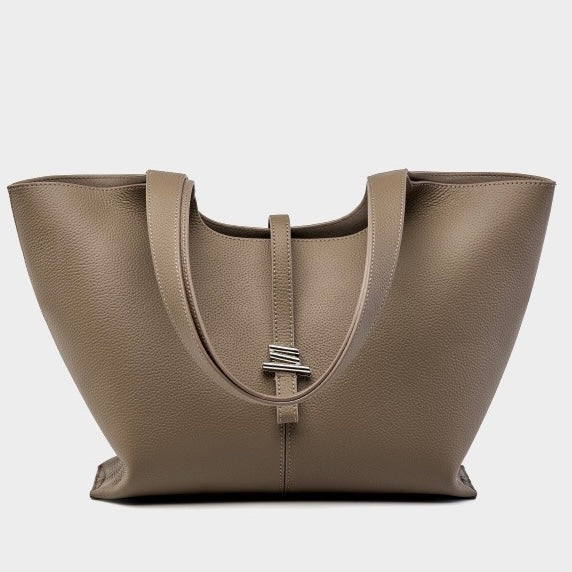 2025 Luxe Genuine Leather Commuter Tote Bag