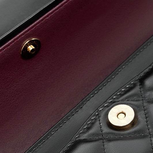 Inspired Quilted Genuine Leather Crossbody Bag for Women