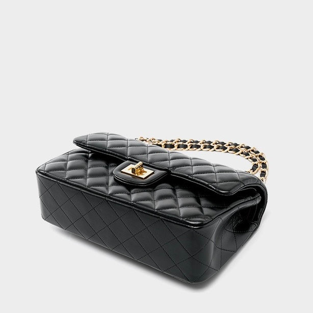 Inspired Quilted Genuine Leather Crossbody Bag for Women