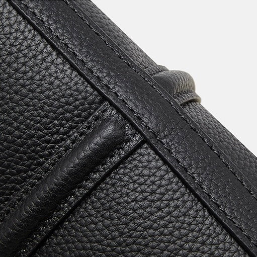 Elegant Leather Commuter Tote Bag with Pouch