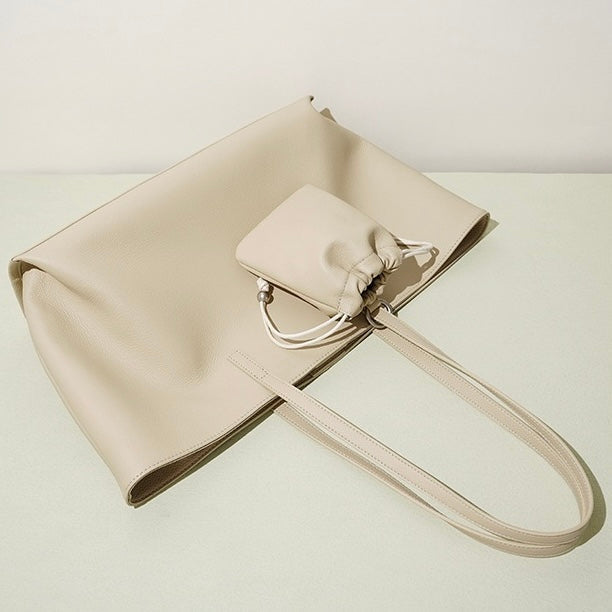 Elegant Women's Genuine Leather Parent-Child Tote Bag