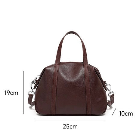 Women’s Luxury Genuine Leather Boston Pillow Bag