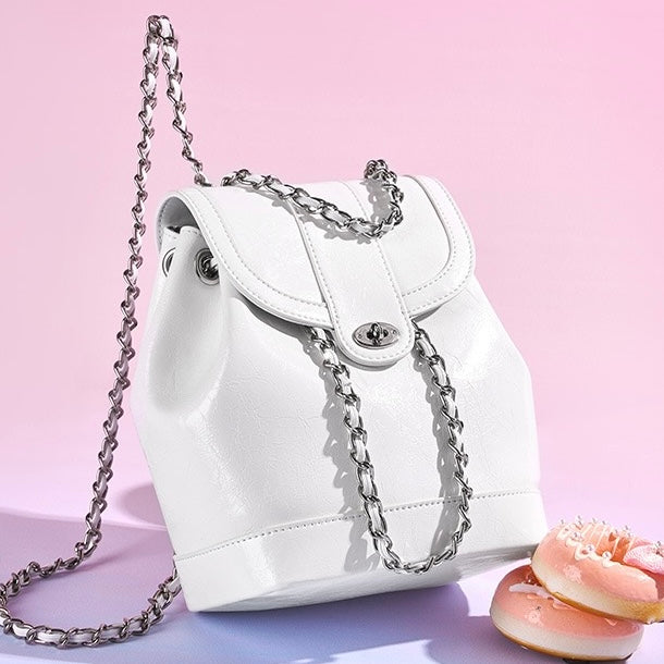 Chic Inspired Genuine Cowhide Luxurious Backpack for Women