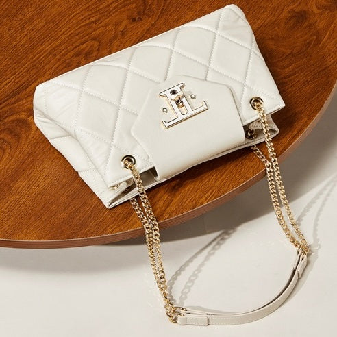 Chic Genuine Leather Chain Shoulder Crossbody Bag for Effortless Elegance