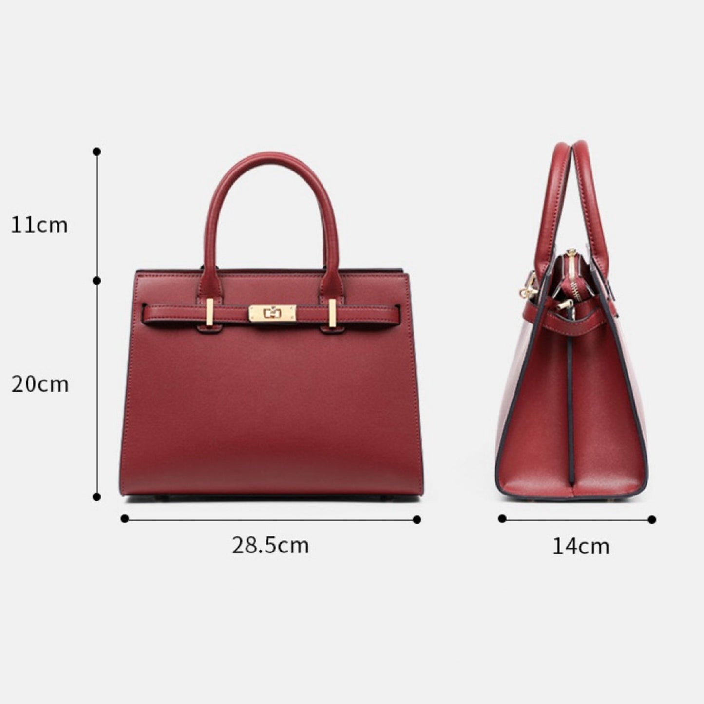 Elegant Large Capacity Genuine Leather Tote Bag for Women