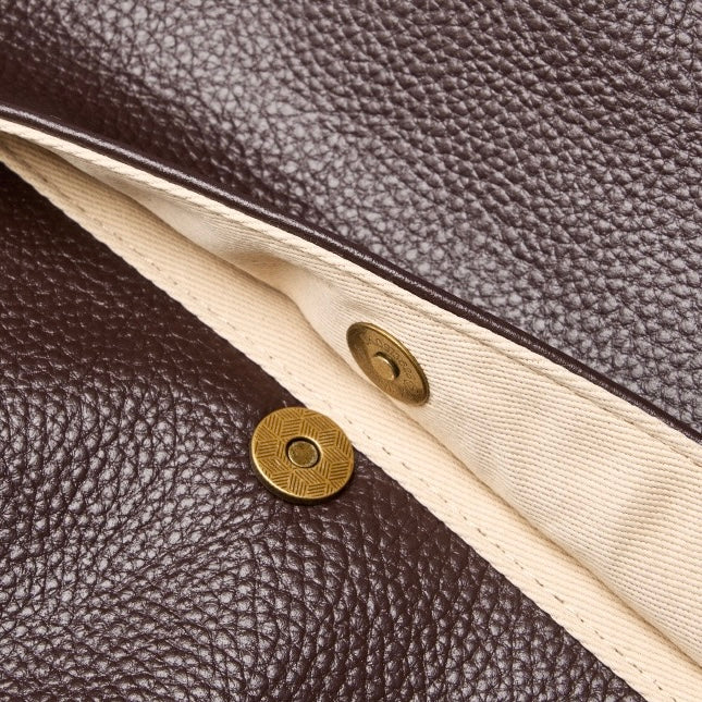 Retro Luxe Leather Minimalist Tote Bag