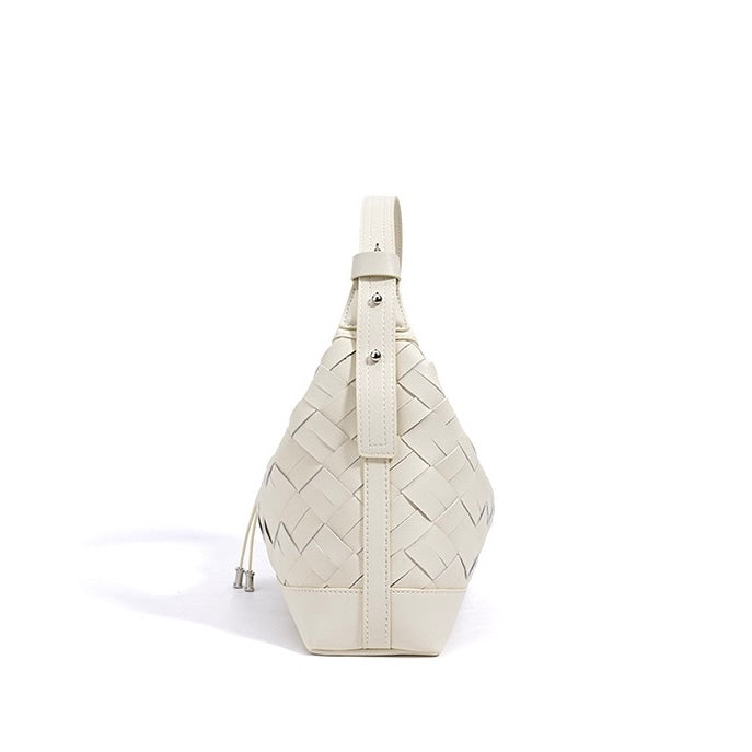 Woven Dumpling Shoulder & Crossbody Bag in Genuine Leather